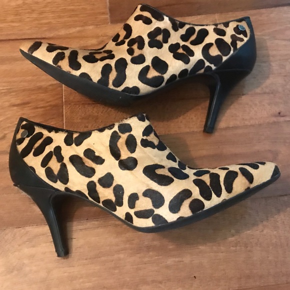 Calvin Klein Shoes - Calvin Klein Leopard Print Booties (cow hair)